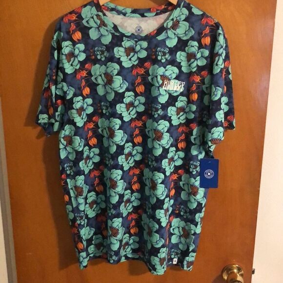 Hurley Tshirt Mens Large Tropical - Picture 1 of 3